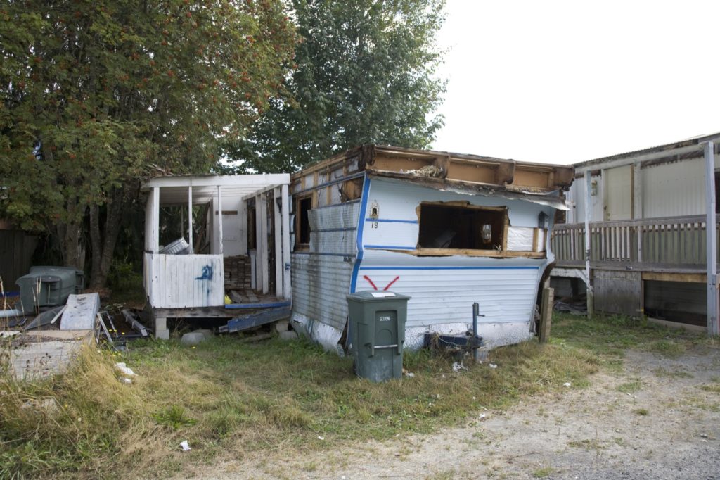 Theresa Banks' trailer in August 2010