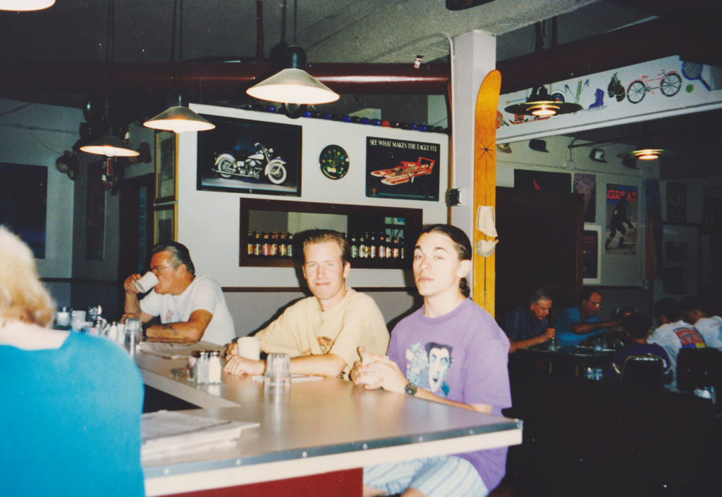 Joe and Steven at Hap's Diner during the 1996 Twin Peaks Fan Fest