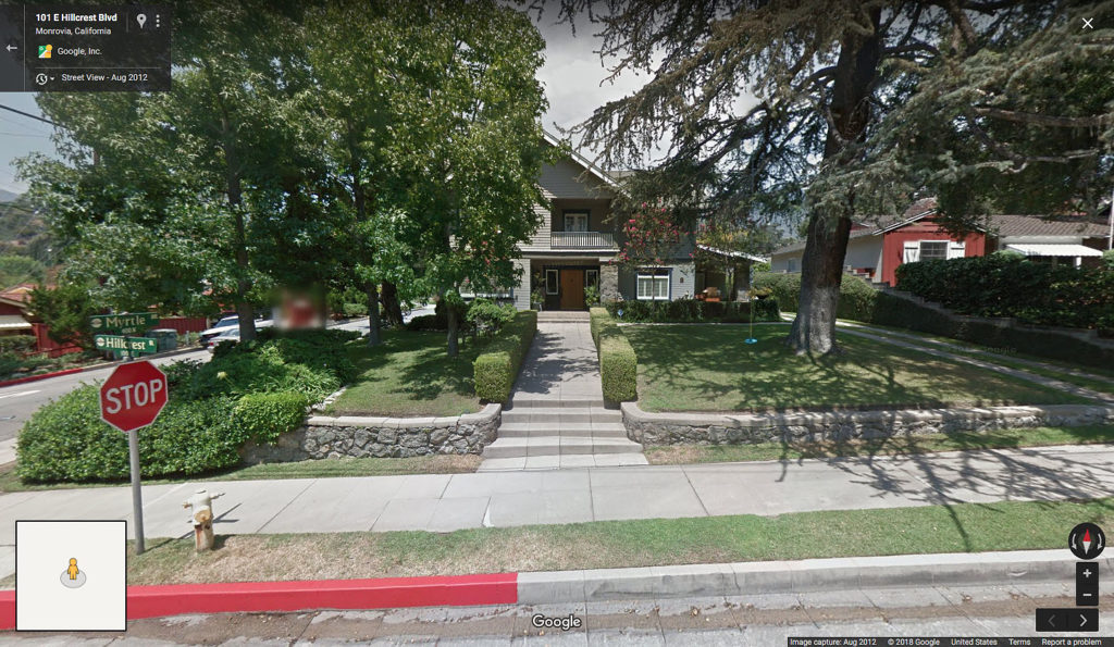 Google Maps - Hayward House in California