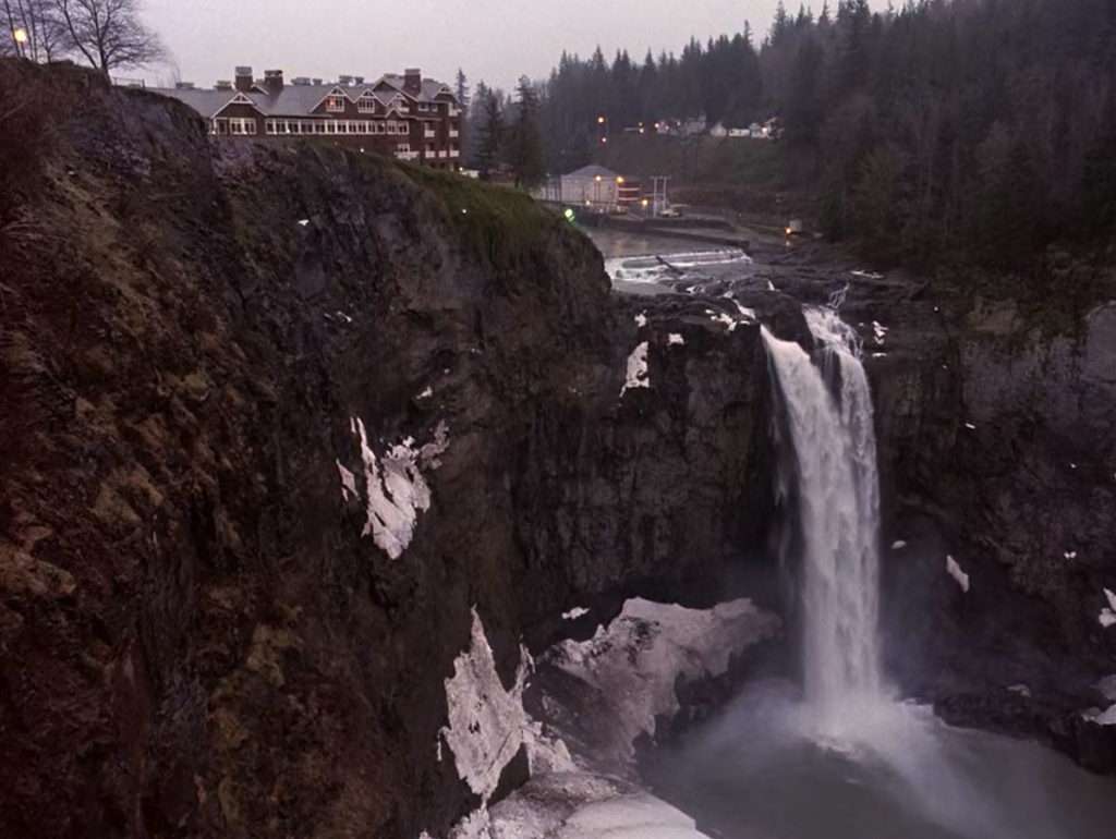 Great Northern Hotel and White Tail Falls