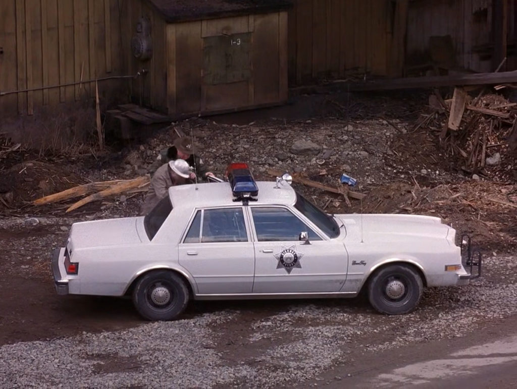 Police car at The Packard Sawmill