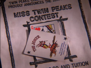 Miss Twin Peaks Flyer and the Joker Card