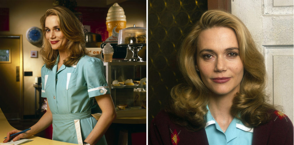 Promotional photos of Peggy Lipton playing Norma Jennings in Twin Peaks