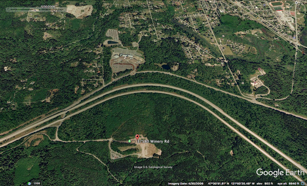 Google Maps image of Snoqualmie area from 2006