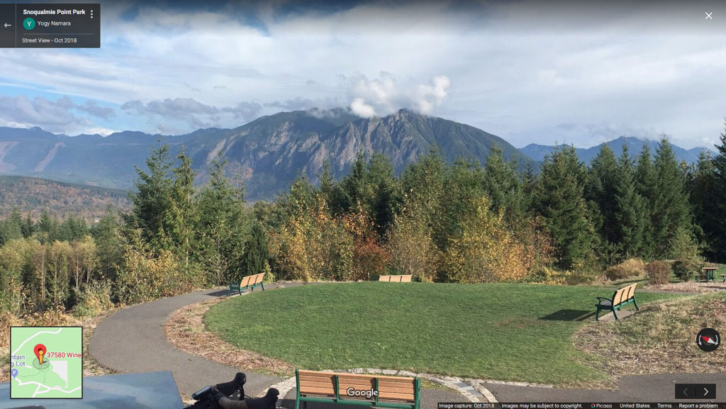Google Maps image of Snoqualmie Point Park from Oct. 2018