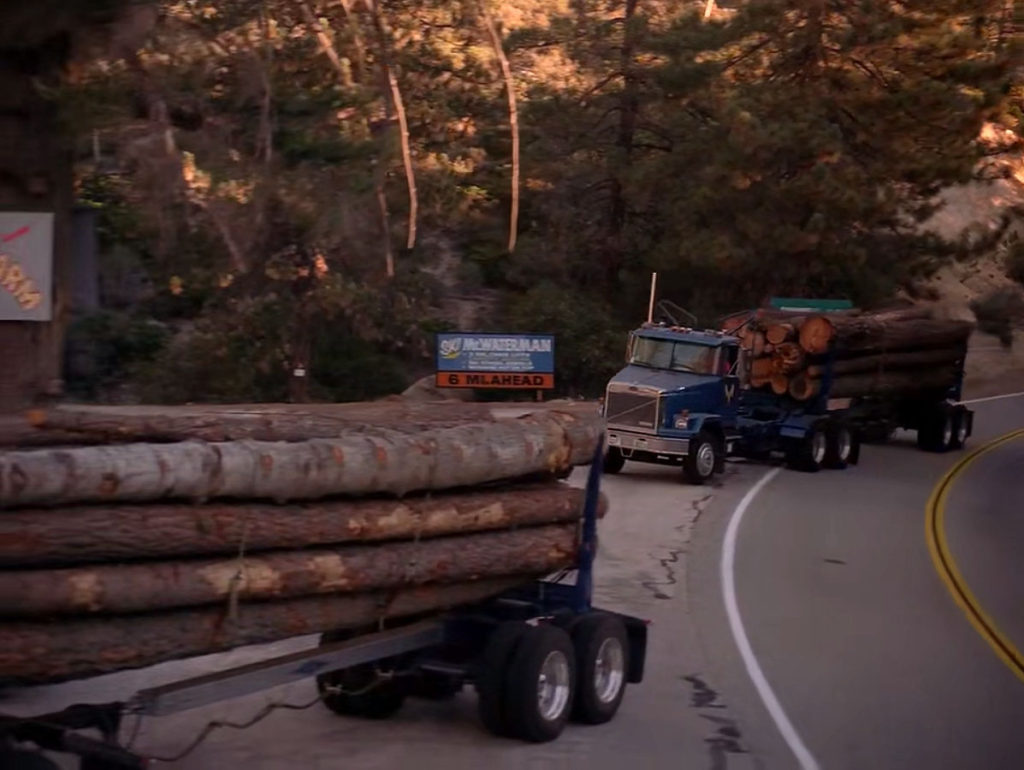 Logging truck pulls into Big Ed's Gas Farm in Episode 1005
