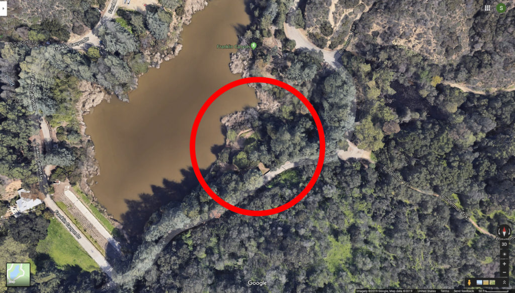 Google Maps of Franklin Canyon Park