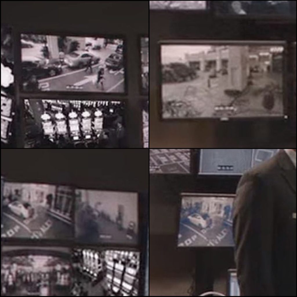 Screens in surveillance room from Part 5