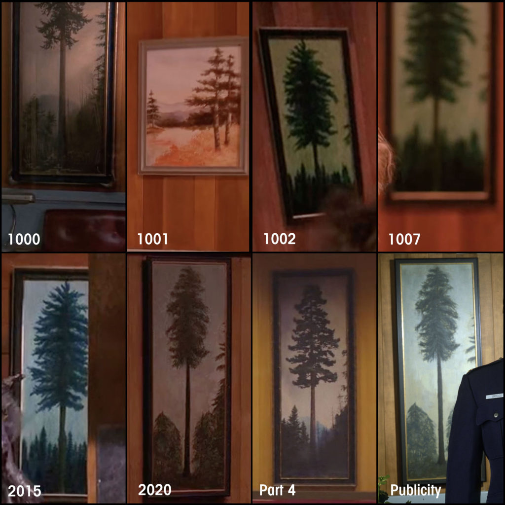 All the tree paintings from the Twin Peaks Sheriff's Department