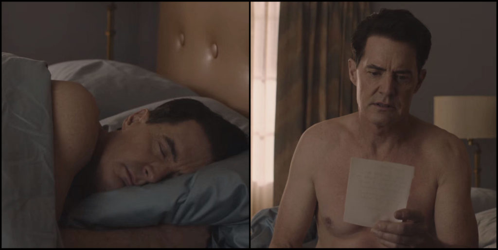 Cooper/Richard wakes up at the motel in Twin Peaks Part 18 on Showtime