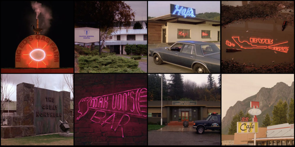 Signs and logos from Twin Peaks and Twin Peaks: Fire Walk With Me