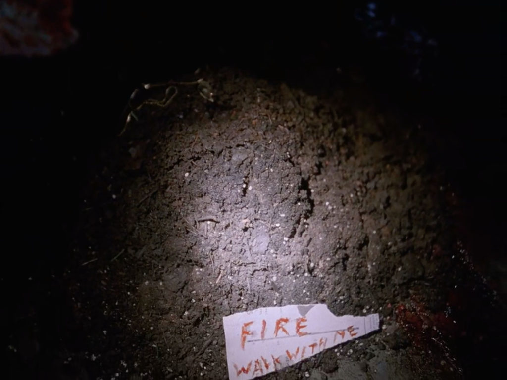 Fire Walk With Me Note on Train Car Floor from Pilot