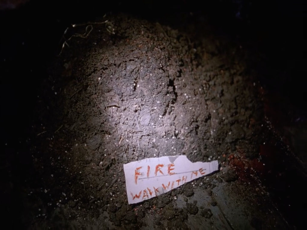 Fire Walk With Me Note on Train Car Floor from Pilot