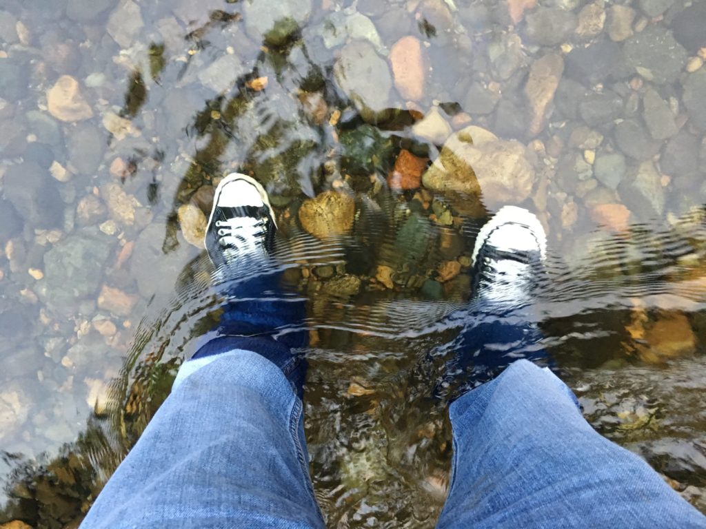 Twin Peaks Film Location - Wet shoes at Olallie State Park