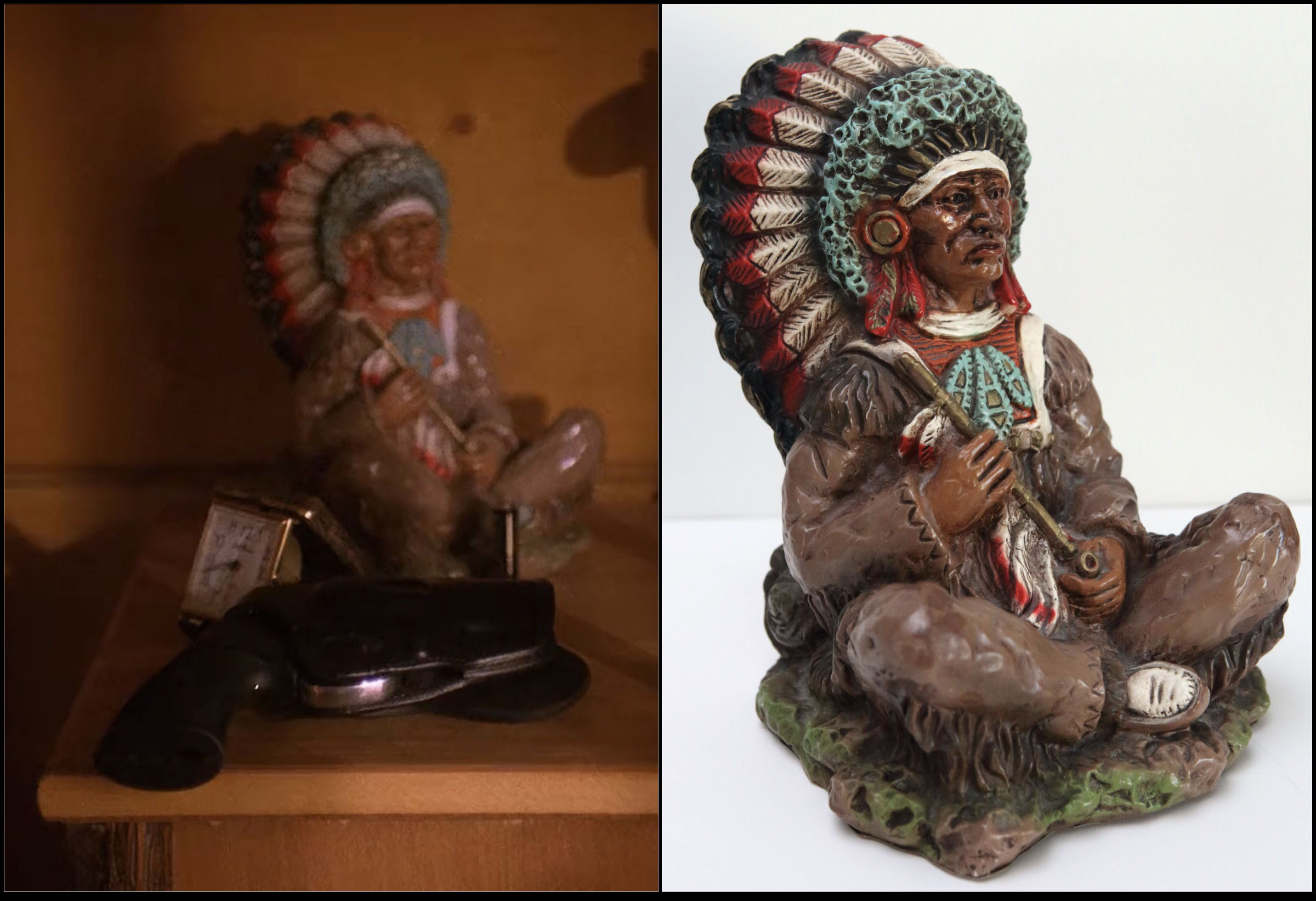 Twin Peaks Prop - Native American Statue on Cooper's Nightstand