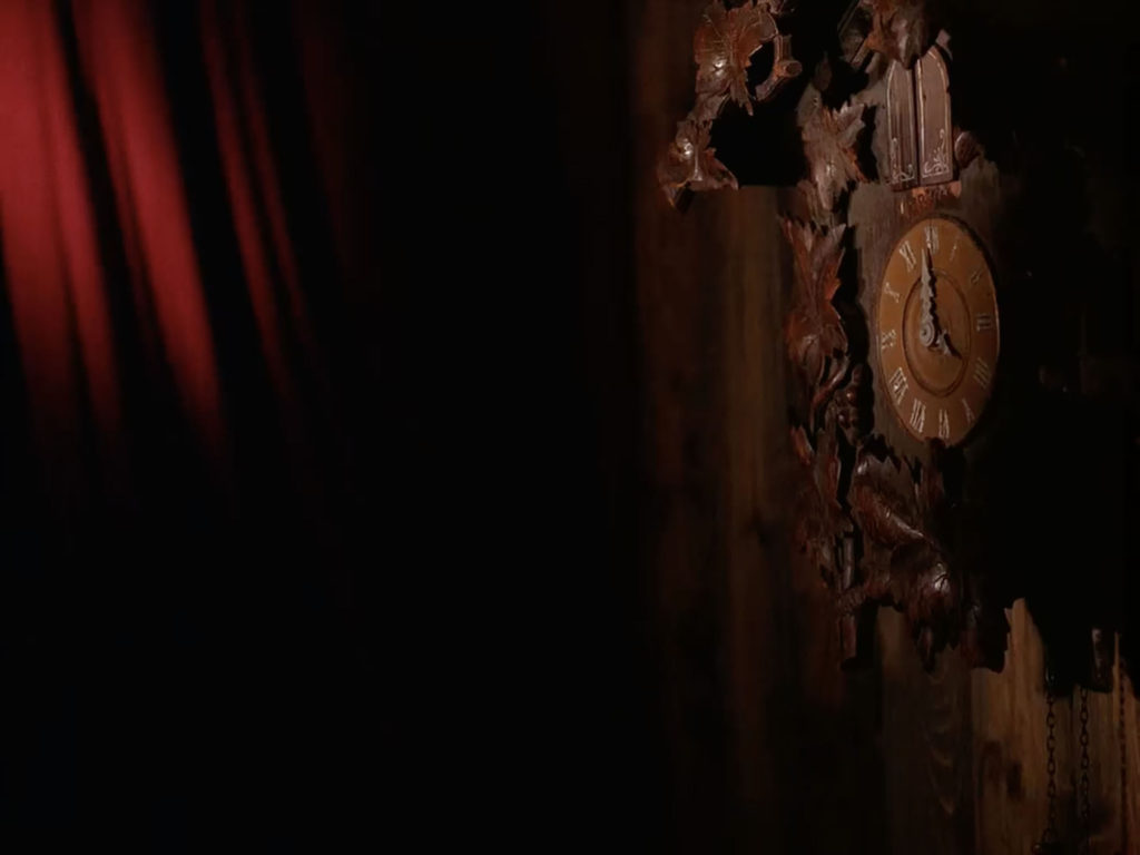 Clock on the wall inside Jacques Renault's cabin from Twin Peaks Episode 1005