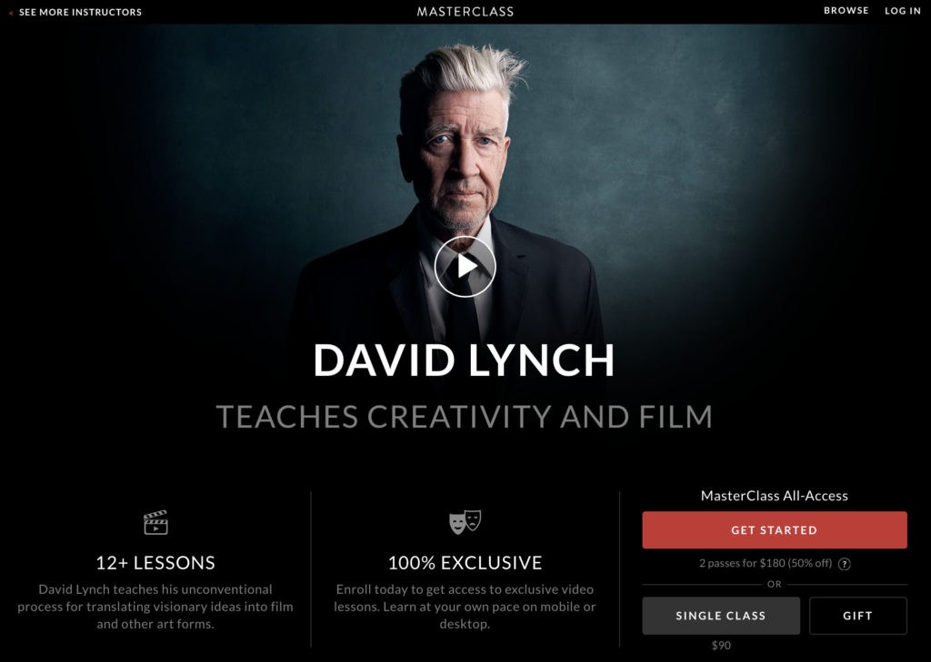 Masterclass with David Lynch