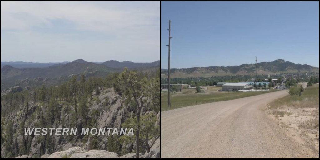 Western Montana establishing shots from Twin Peaks Part 13 on Showtime