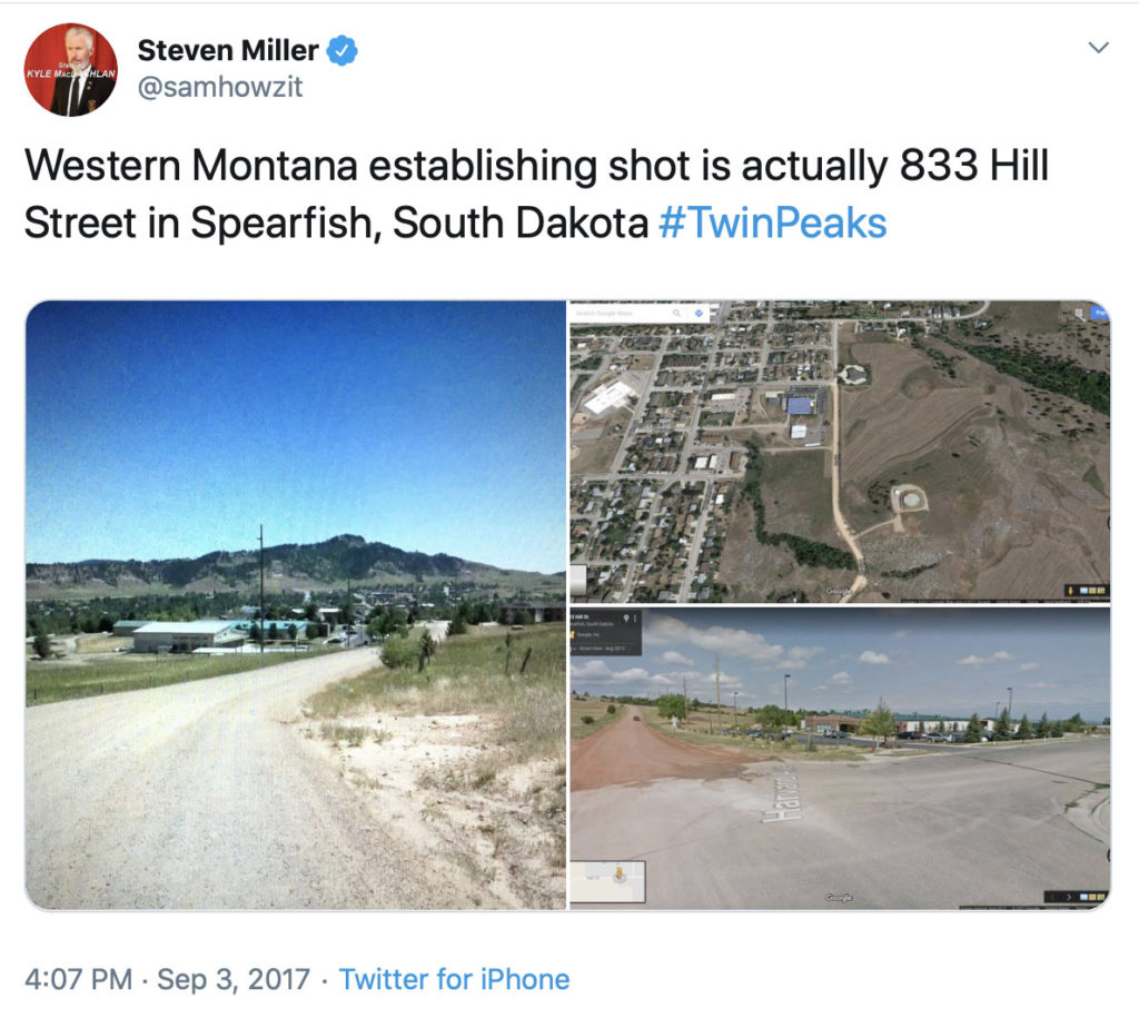 Twin Peaks Western Montana Twitter - September 3, 2017