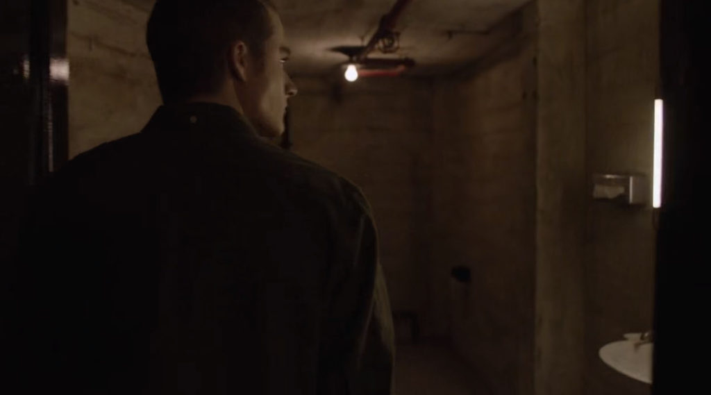Sam checking the bathroom in Part 1