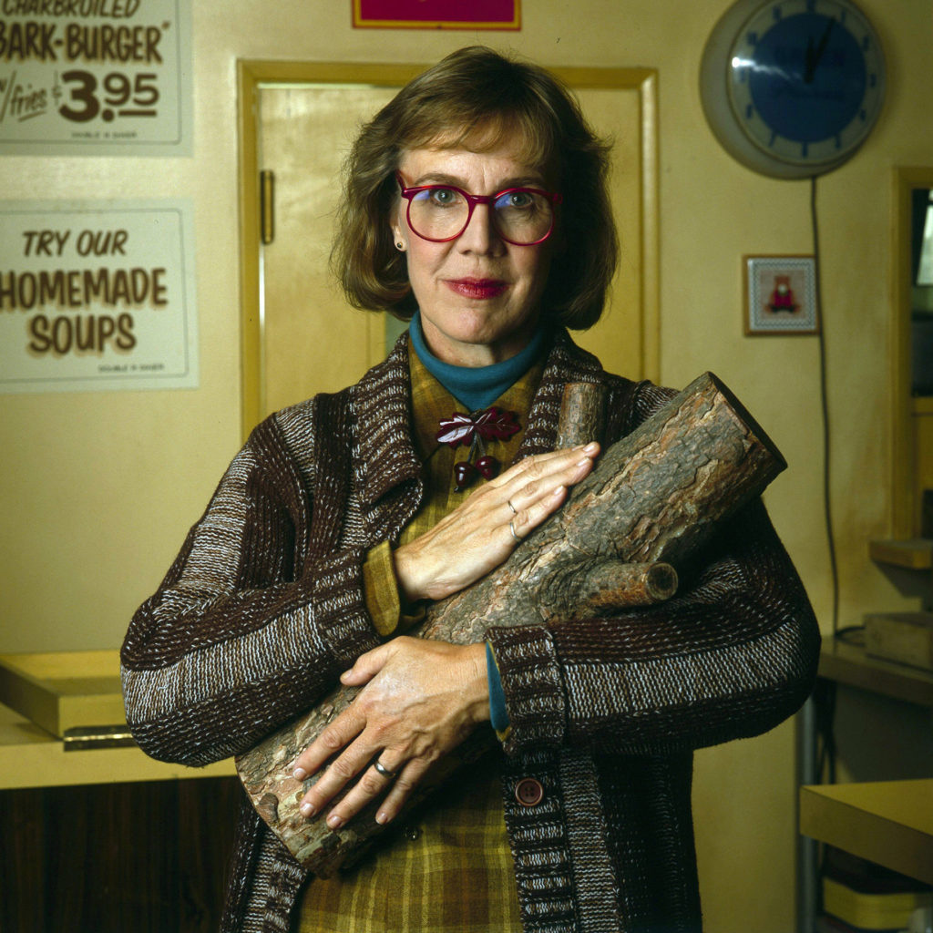 Catherine Coulson as the Log Lady