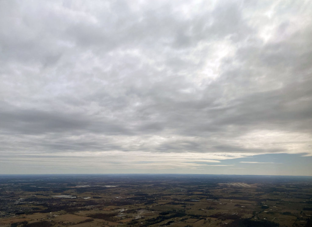 Flying above Arkansas