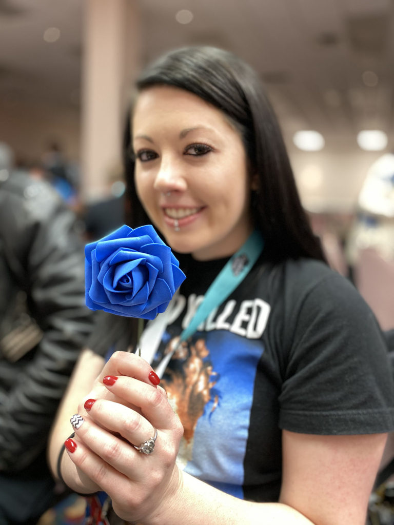 Eryn with a Blue Rose