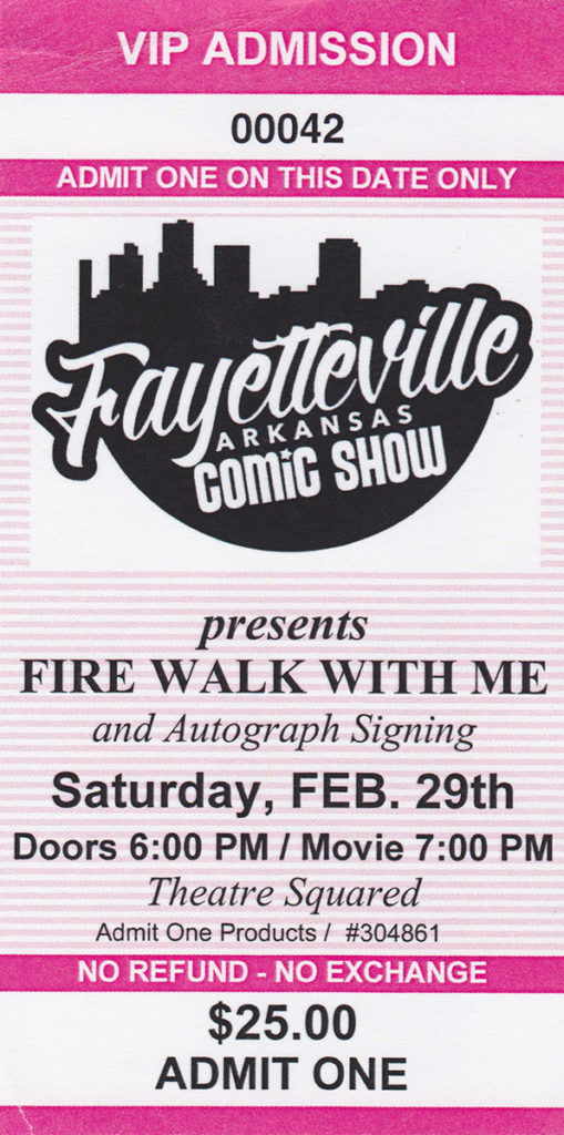 Fayetteville Comic Show Ticket