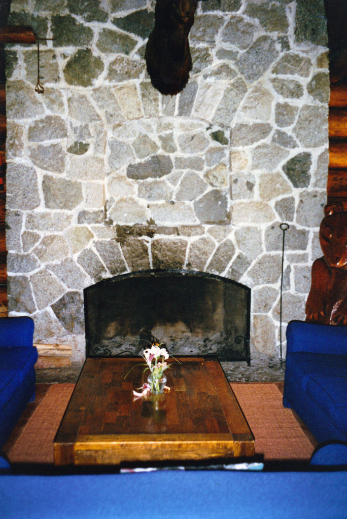 Fireplace at Kiana Lodge