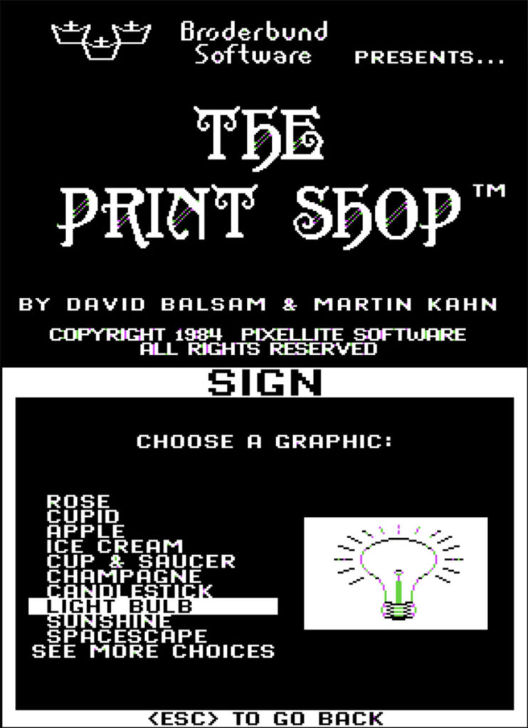 The Print Shop graphics