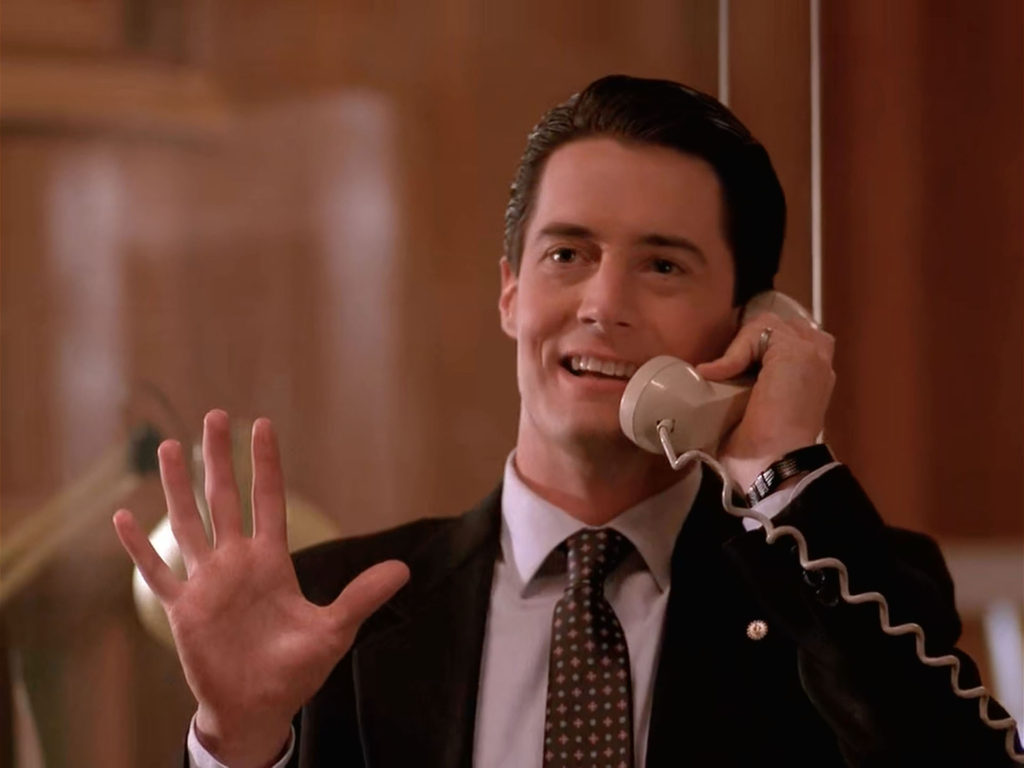 Special Agent Dale Cooper on the phone