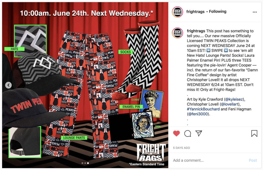 Fright-Rags Instagram - June 18, 2020