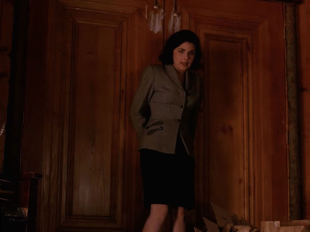Audrey Horne checking on Dad