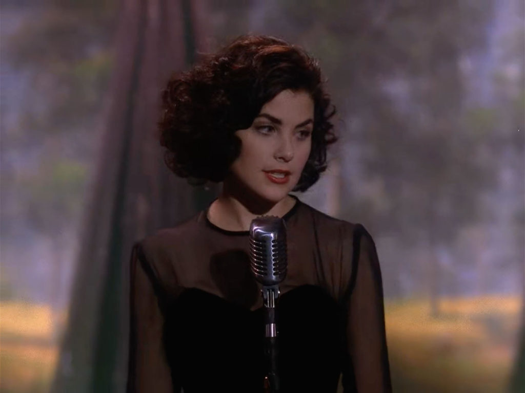 Audrey Horne at the Miss Twin Peaks Contest