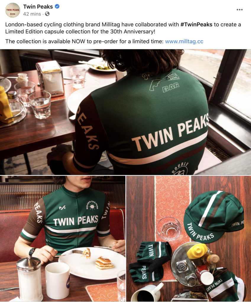 Twin Peaks 30th Anniversary Cycling Club Attire By Milltag