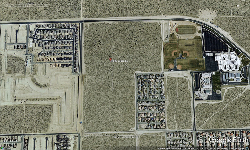 Google Earth - Palmdale, CA in March 2006