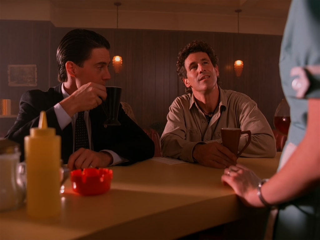 Agent Cooper and Sheriff Truman at the Double R Diner