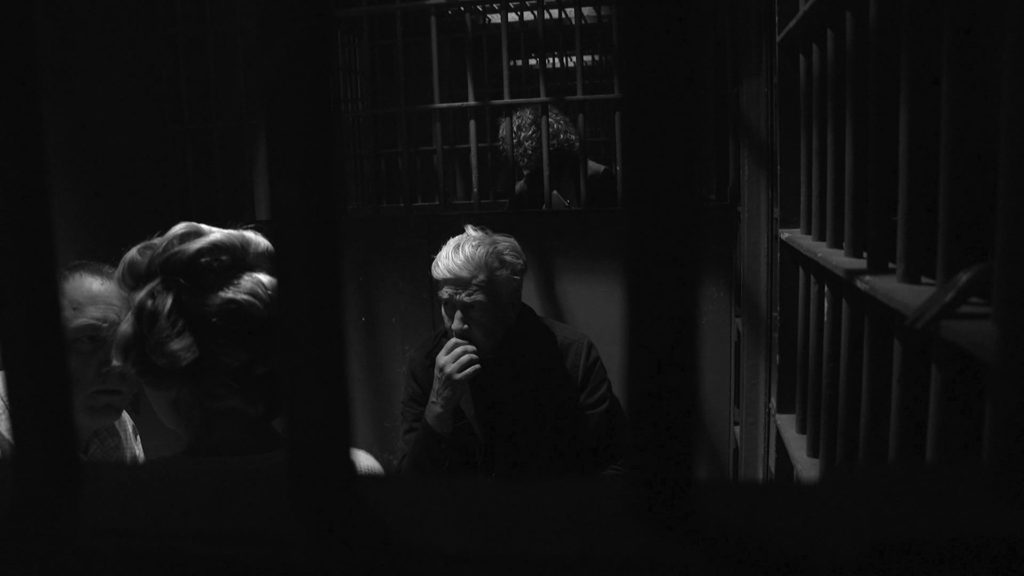 David Lynch in Two Blue Balls on Jail Scene Set
