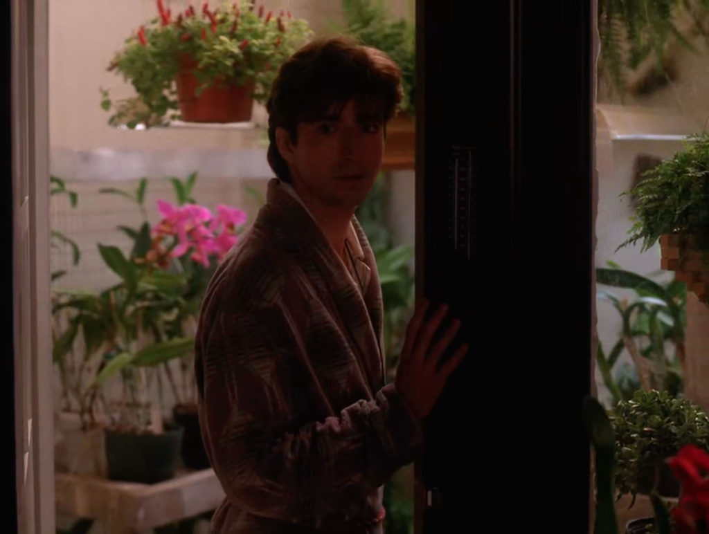 Harold Smith in a robe