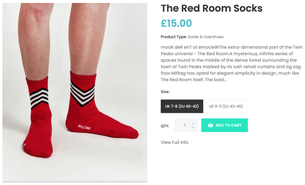 Milltag - The Red Room Socks