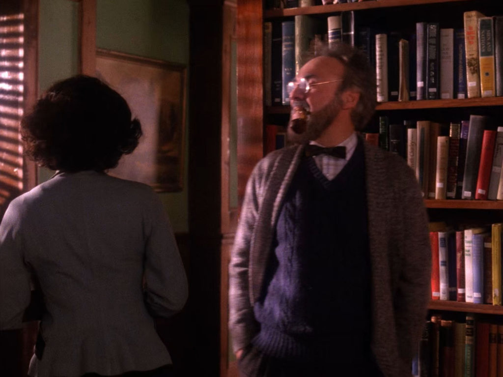Professor Perkins and Audrey Horne at the Twin Peaks Library
