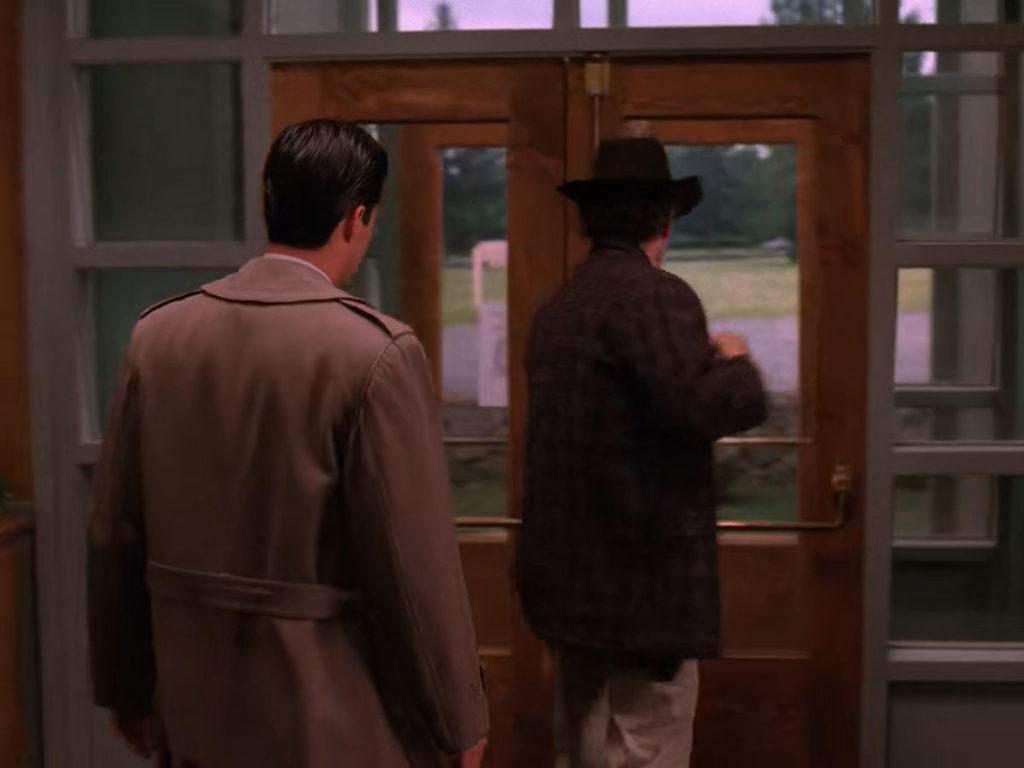 Sheriff Truman and Dale Cooper Leaving the Twin Peaks Sheriff's Station