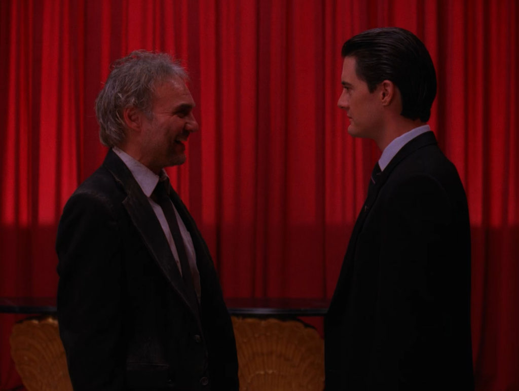 Windom Earle and Dale Cooper in The Black Lodge
