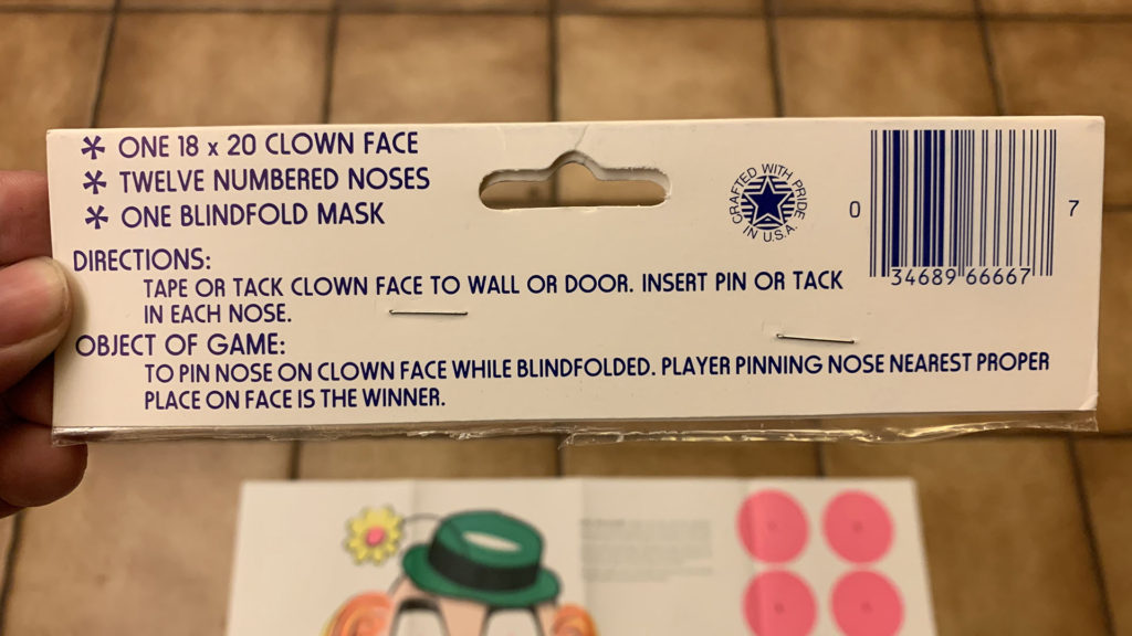 Pin the Nose Clown Game