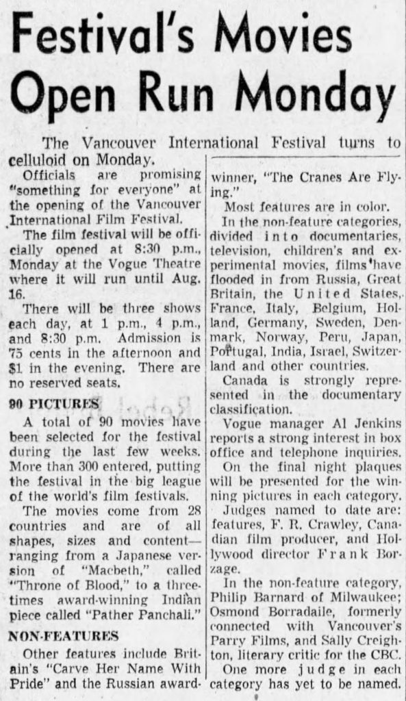 The Vancouver Sun - August 1, 1958