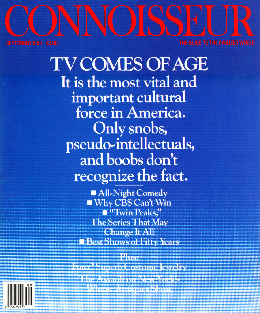 Connoisseur Magazine - September 1989 - Front Cover