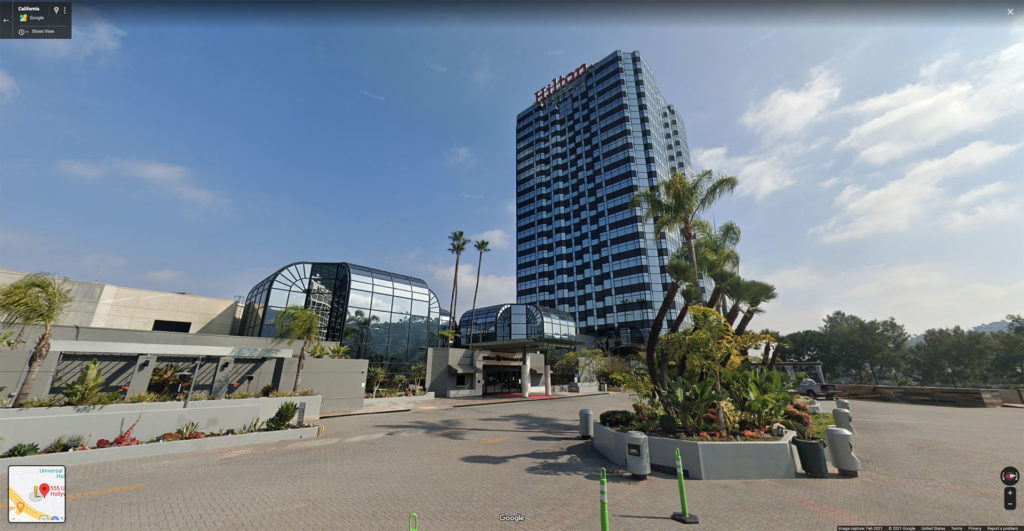 Google Maps - Hilton Universal in Universal City, California