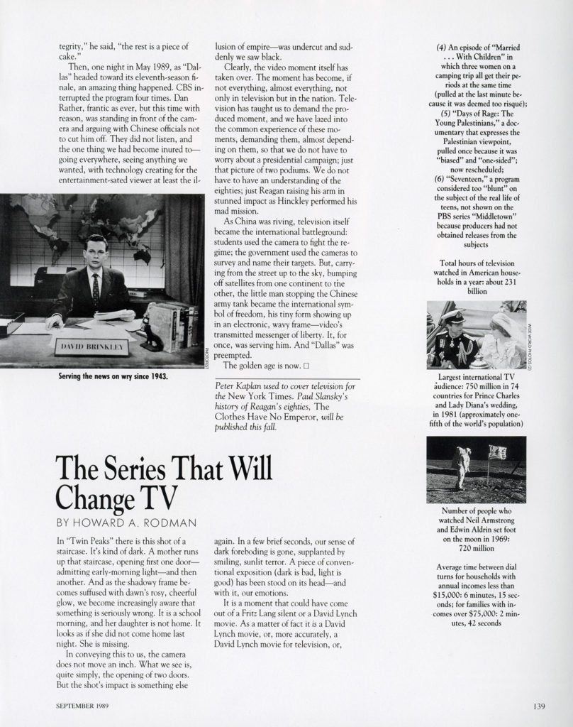 Connoisseur Magazine, September 1989 - Page 139